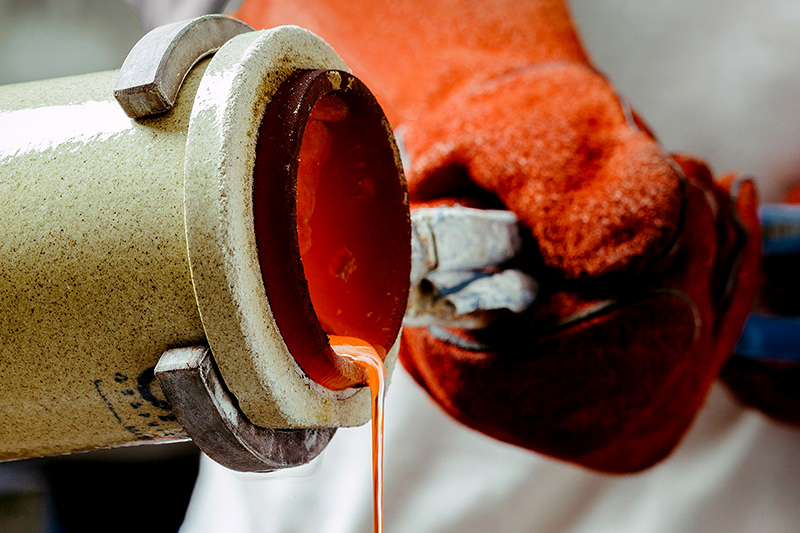 Coulée d'ébauches de bijoux en argent et en or